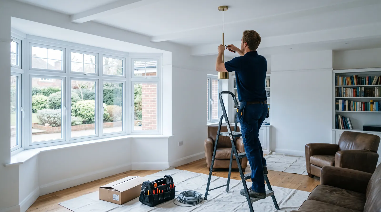 Electrician arriving at a home in Orpington